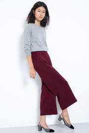 Comfortable pull-on stretch culotte pants - side view